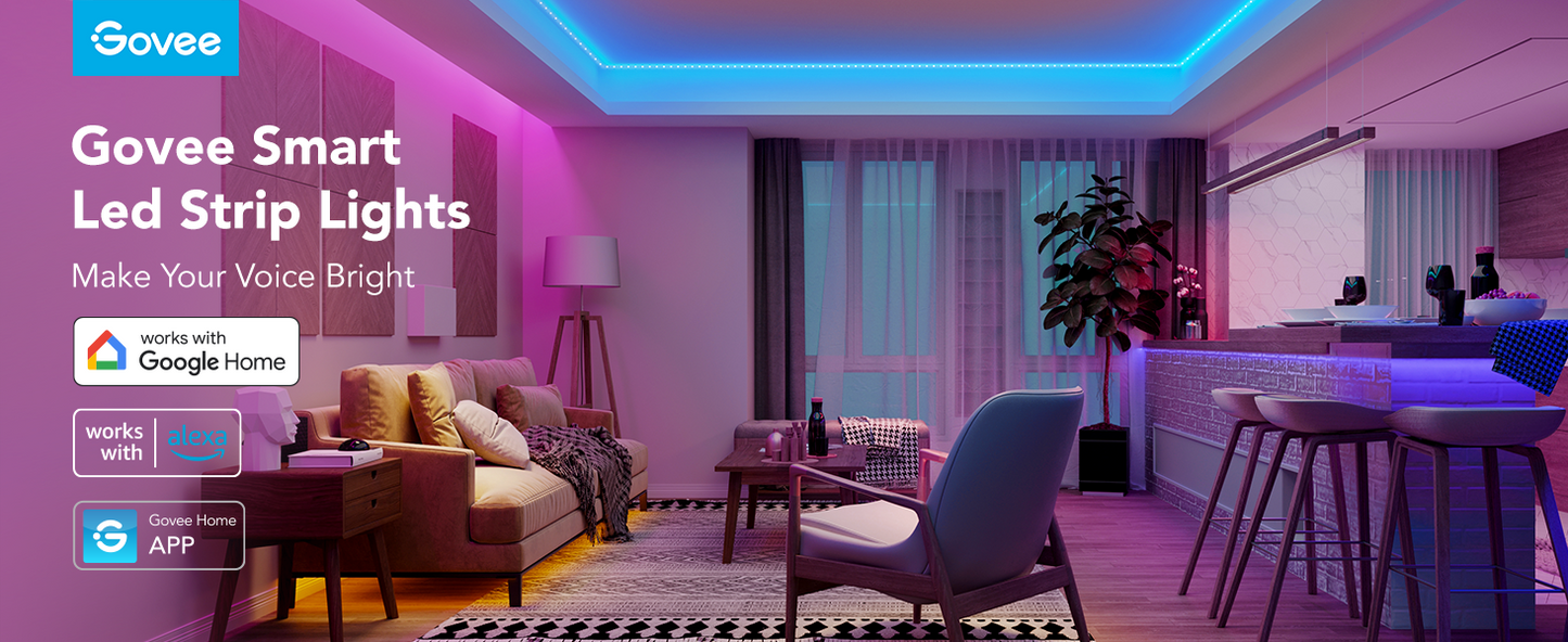 Govee RGB LED Strip Lights 5M — WiFi, Alexa & Google Compatible