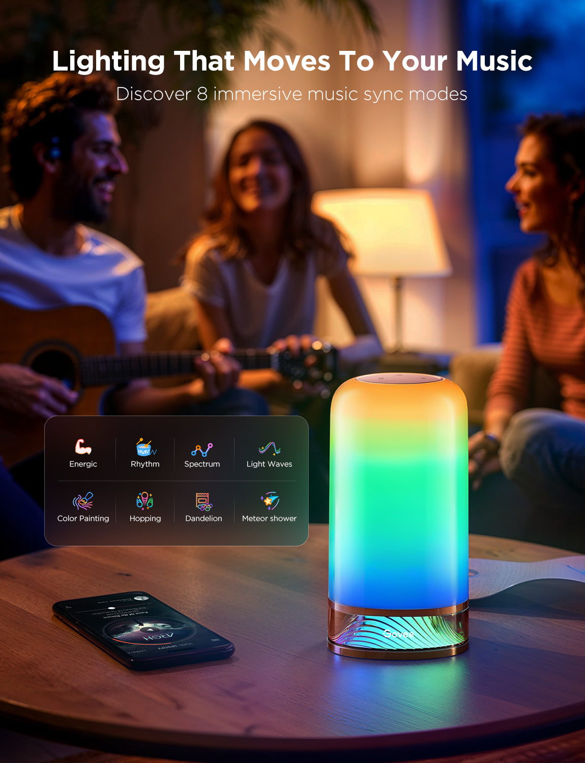 Govee Aura Smart Table Lamp — 16 Million Colours, App & Voice Control