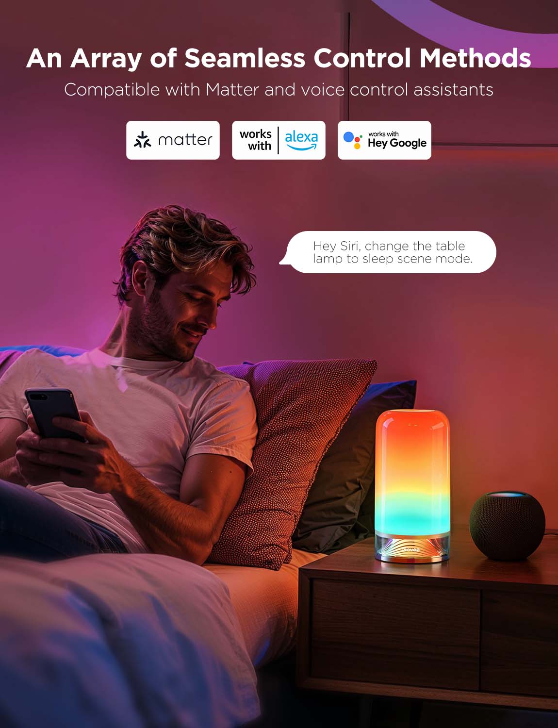 Govee Aura Smart Table Lamp — 16 Million Colours, App & Voice Control