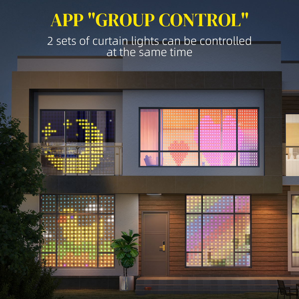 Smart LED Curtain Lights 3x3m — Dynamic DIY Fairy Lights, App & Remote Control