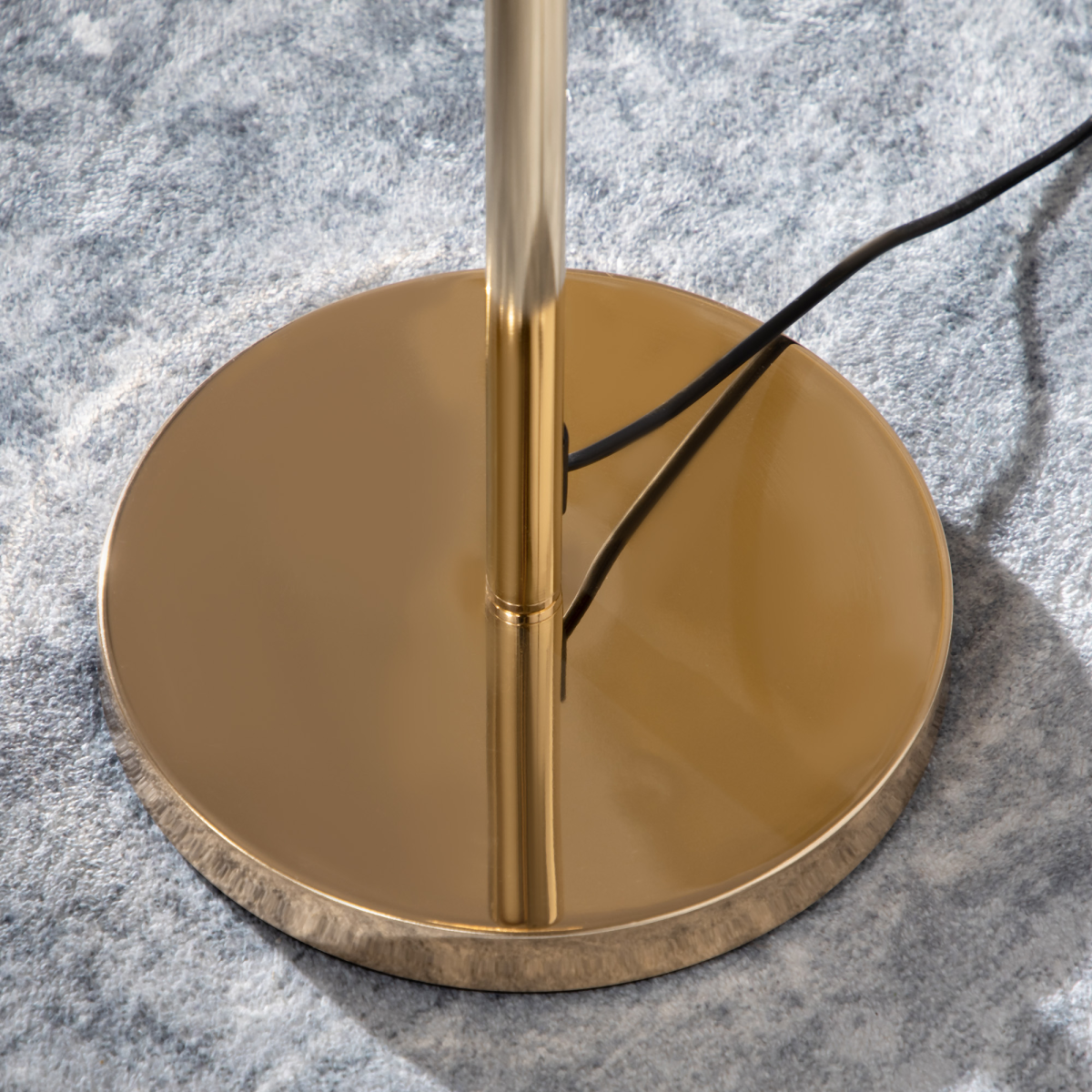 HOMCOM K9 Crystal Floor Lamp — 5 Light Upright Standing Lamp, Gold