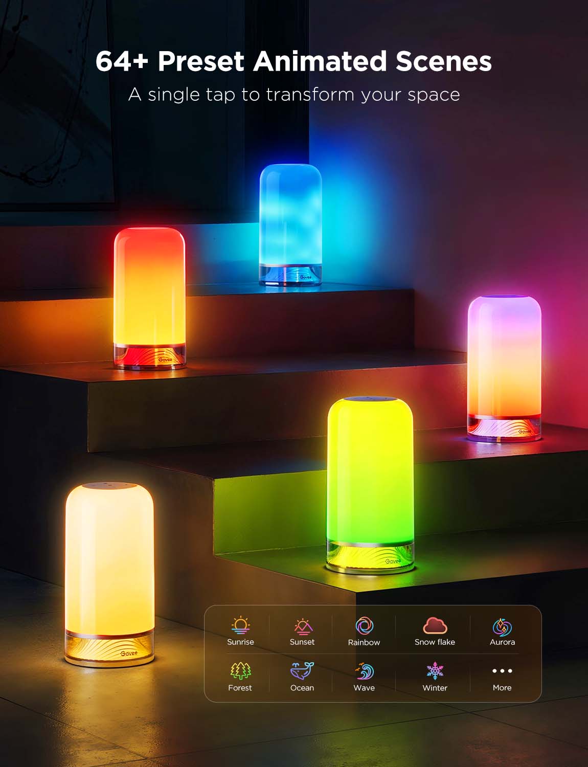Govee Aura Smart Table Lamp — 16 Million Colours, App & Voice Control